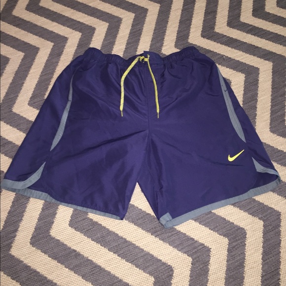 navy nike swim shorts